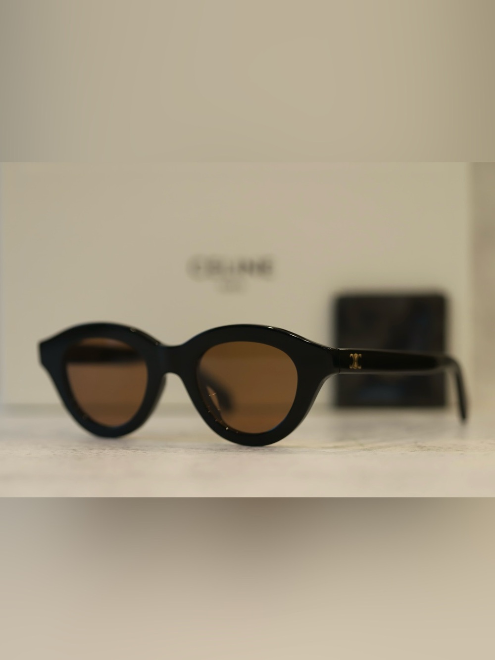 CELINE TRIOMPHE Black Sunglasses (NEW)